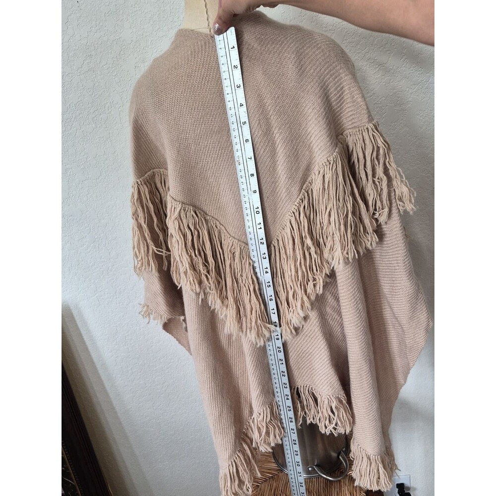 Phinomena 100% Alpaca Handmade Fringe Poncho - Picture 4 of 16